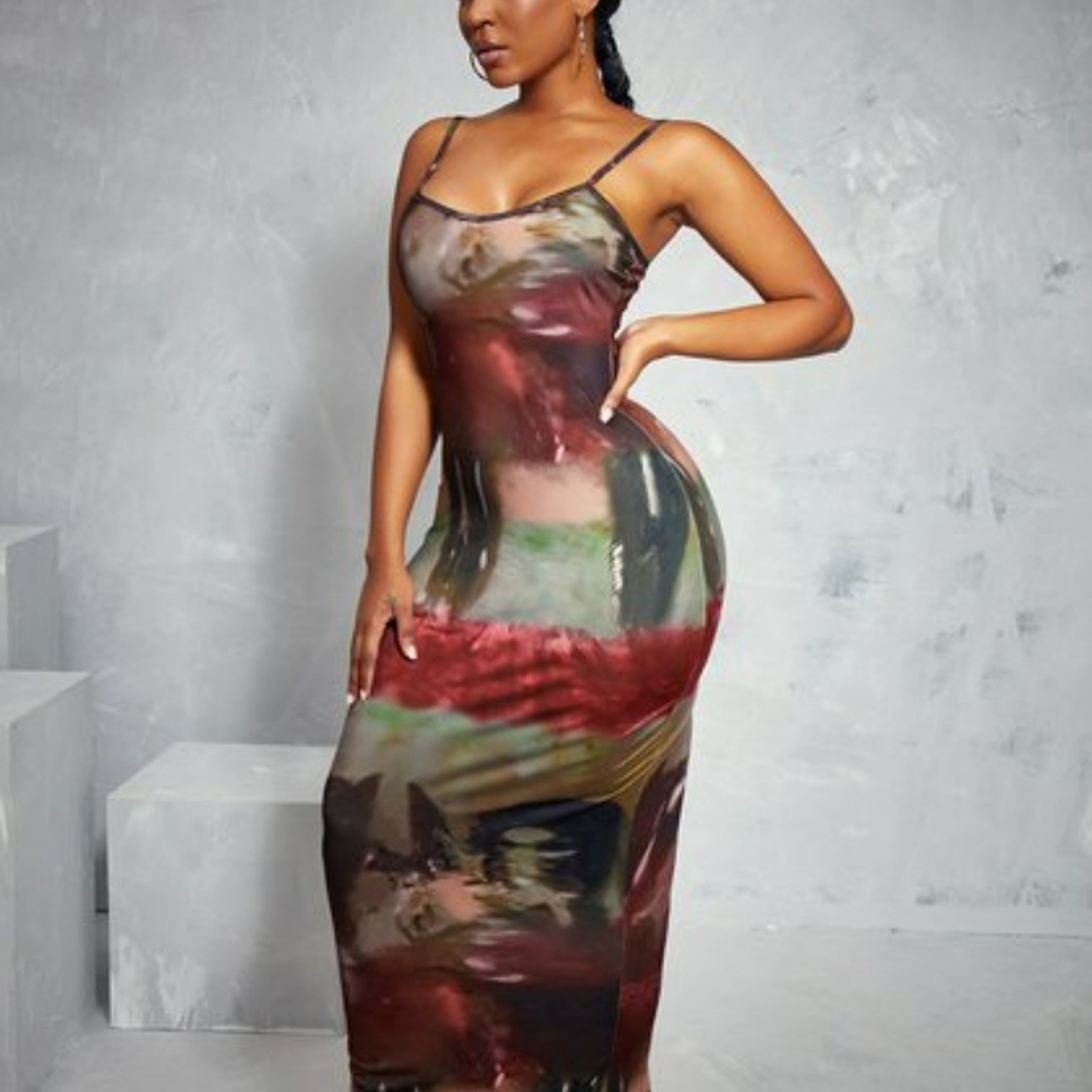 ❤New! Lovely Tie-Dye Bodycon Dress